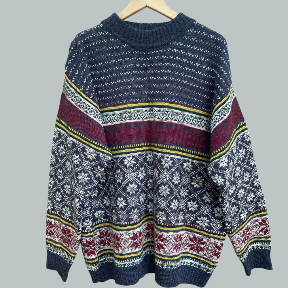 Vintage Men's Patterned Sweater